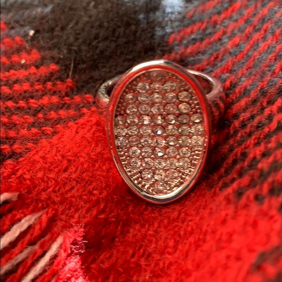 Lia Sophia Jewelry - Silver Rhodium Ring with rhinestones